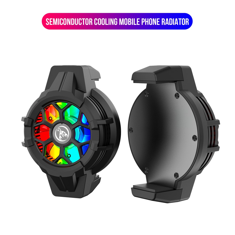 HXSJ P10 Mobile Phone Radiator Cooling Fan Smartphone Live Streaming Gaming Heat Dissipation Cooler - Black-8