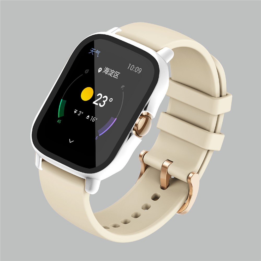 Hard PC All-Around Protective Shell with HD Anti-Scratch Tempered Glass Screen Protector for Huami Amazfit GTS 2 - White-7