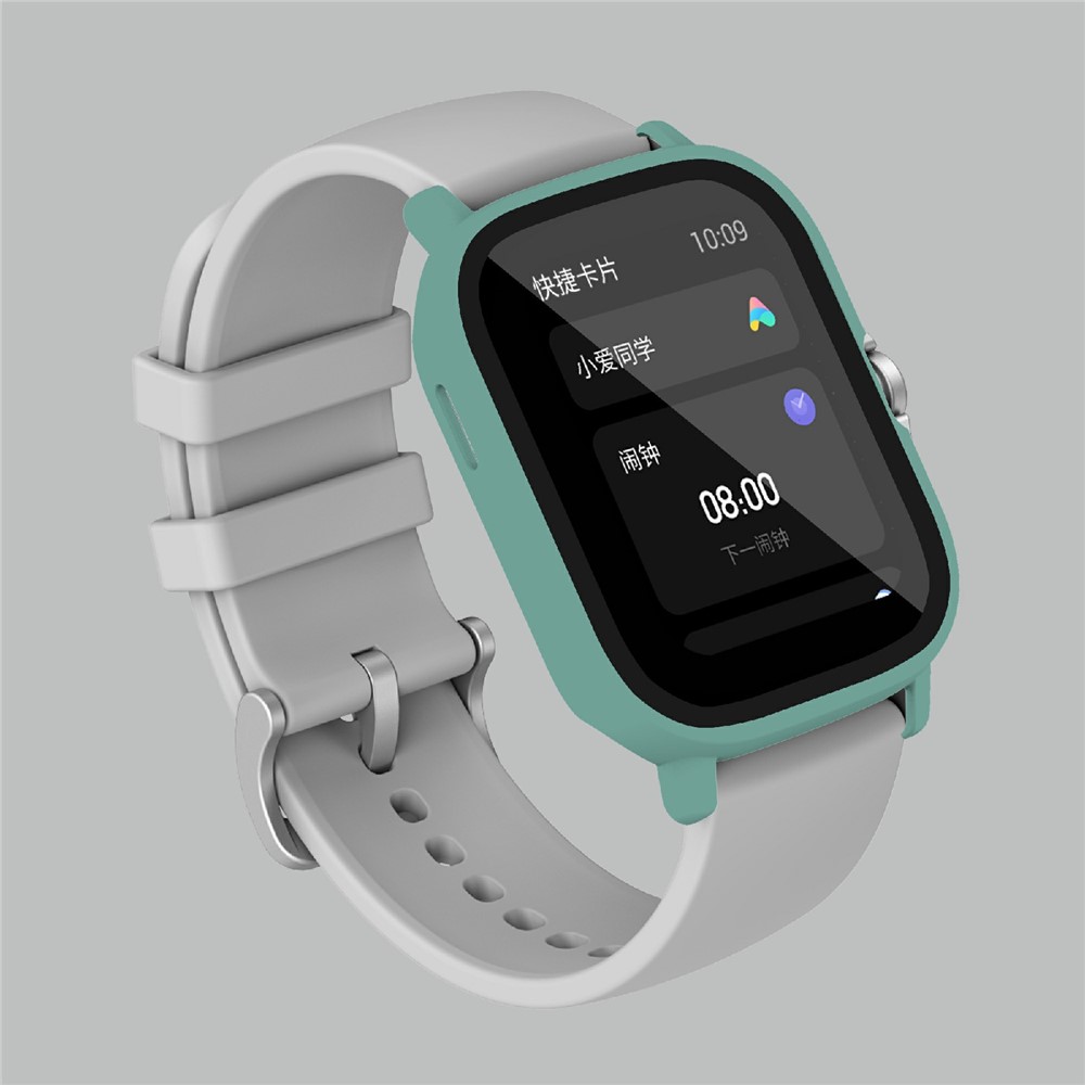Hard PC All-Around Protective Shell with HD Anti-Scratch Tempered Glass Screen Protector for Huami Amazfit GTS 2 - Green-9
