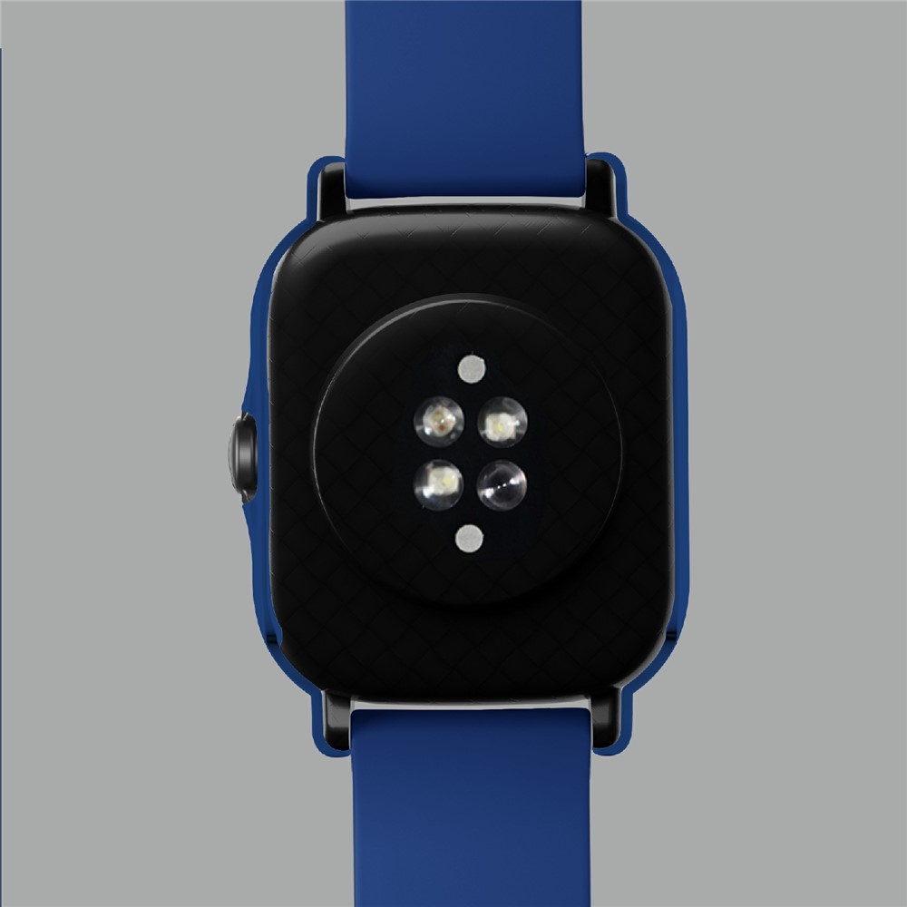 Hard PC All-Around Protective Shell with HD Anti-Scratch Tempered Glass Screen Protector for Huami Amazfit GTS 2 - Midnight Blue-6
