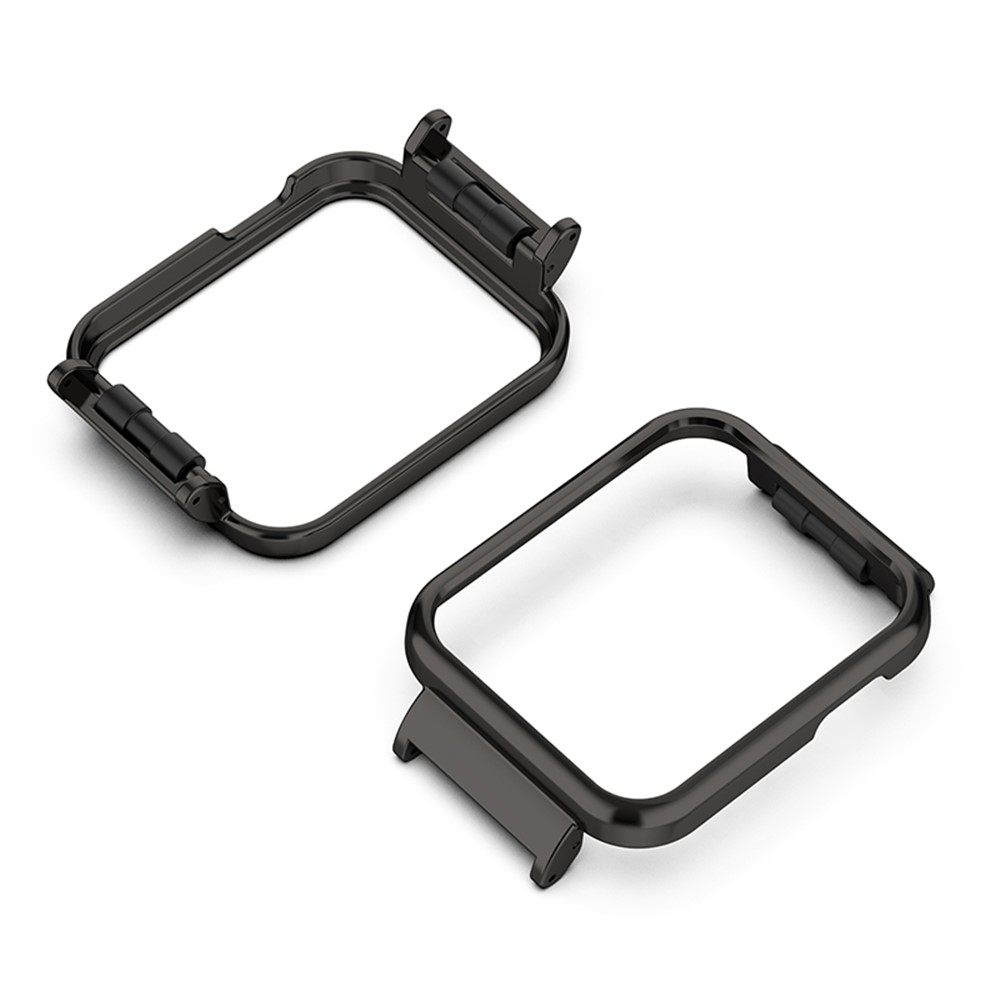Anti-scratch Metal Frame Case Protective Shell for Xiaomi Mi Watch Lite / Redmi Watch 1 - Black-1