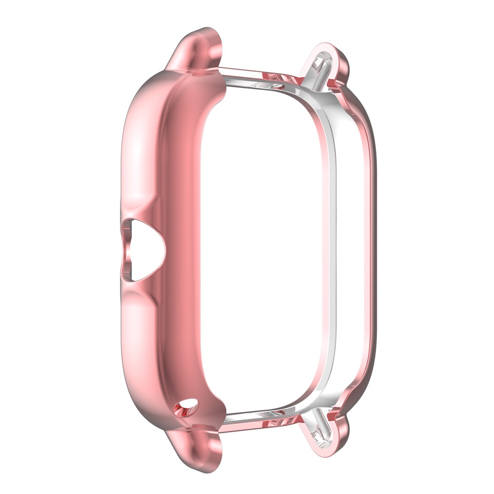 Electroplating Soft TPU Protective Watch Case Full Around Replacement Protector Cover for Huami Amazfit GTS3 - Pink-2