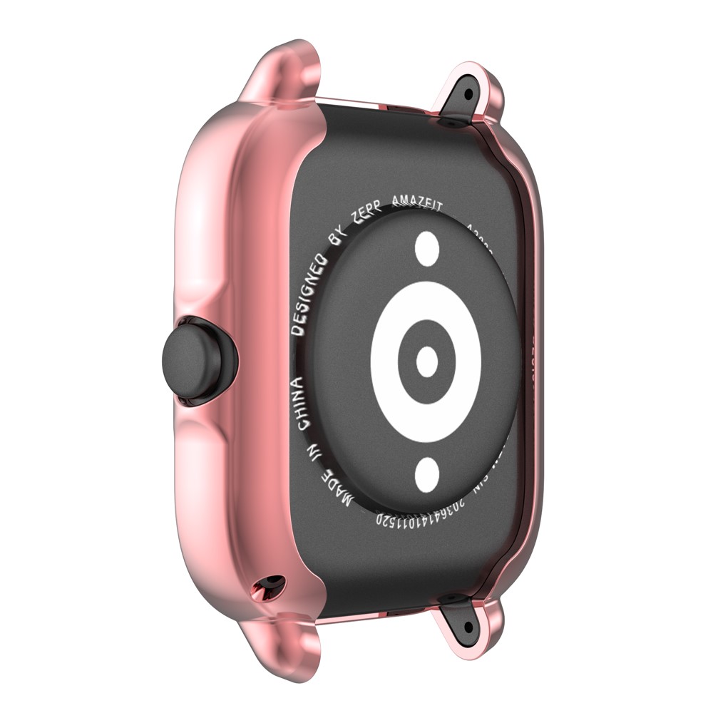 Electroplating Soft TPU Protective Watch Case Full Around Replacement Protector Cover for Huami Amazfit GTS3 - Pink-3