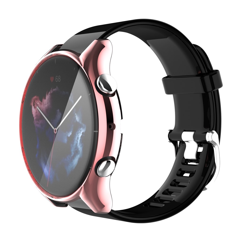 All-Around Soft TPU Electroplating Shockproof Protective Cover for Huami Amazfit GTS3/GTR3 Pro- Pink-6