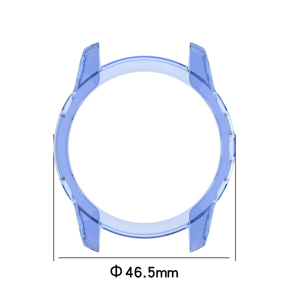 Drop Protection Watch Frame Cover Soft TPU Case for Garmin Forerunner 945 LTE - Transparent Black-4