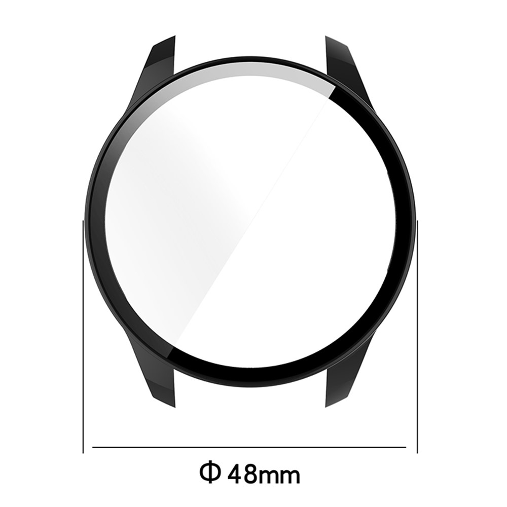 Hard PC Case All-Around Edge Protective Cover with Tempered Glass Screen Protector for Xiaomi Mi Watch Color Sports Edition - Black-8