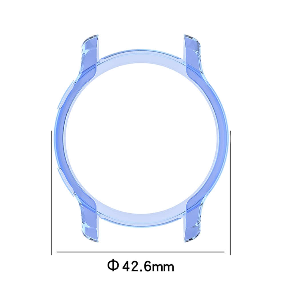 Soft TPU Shock Absorption Hollowed Half-pack Clear Protective Cover for Garmin Venu 2S - Transparent Blue-4