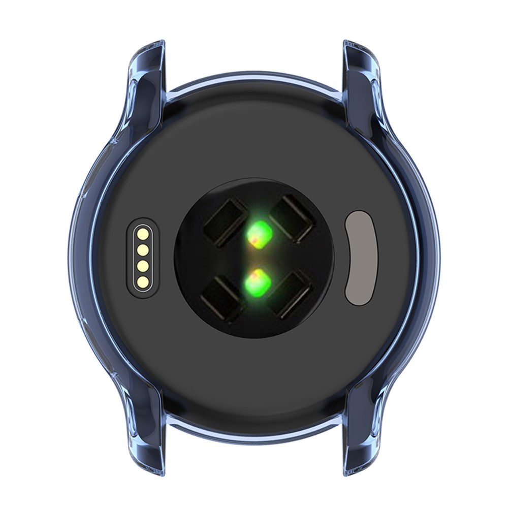 Half Coverage Hollowed Scratch-Free Soft TPU Edge Protective Case Watch for Garmin Venu 2 - Transparent Blue-7