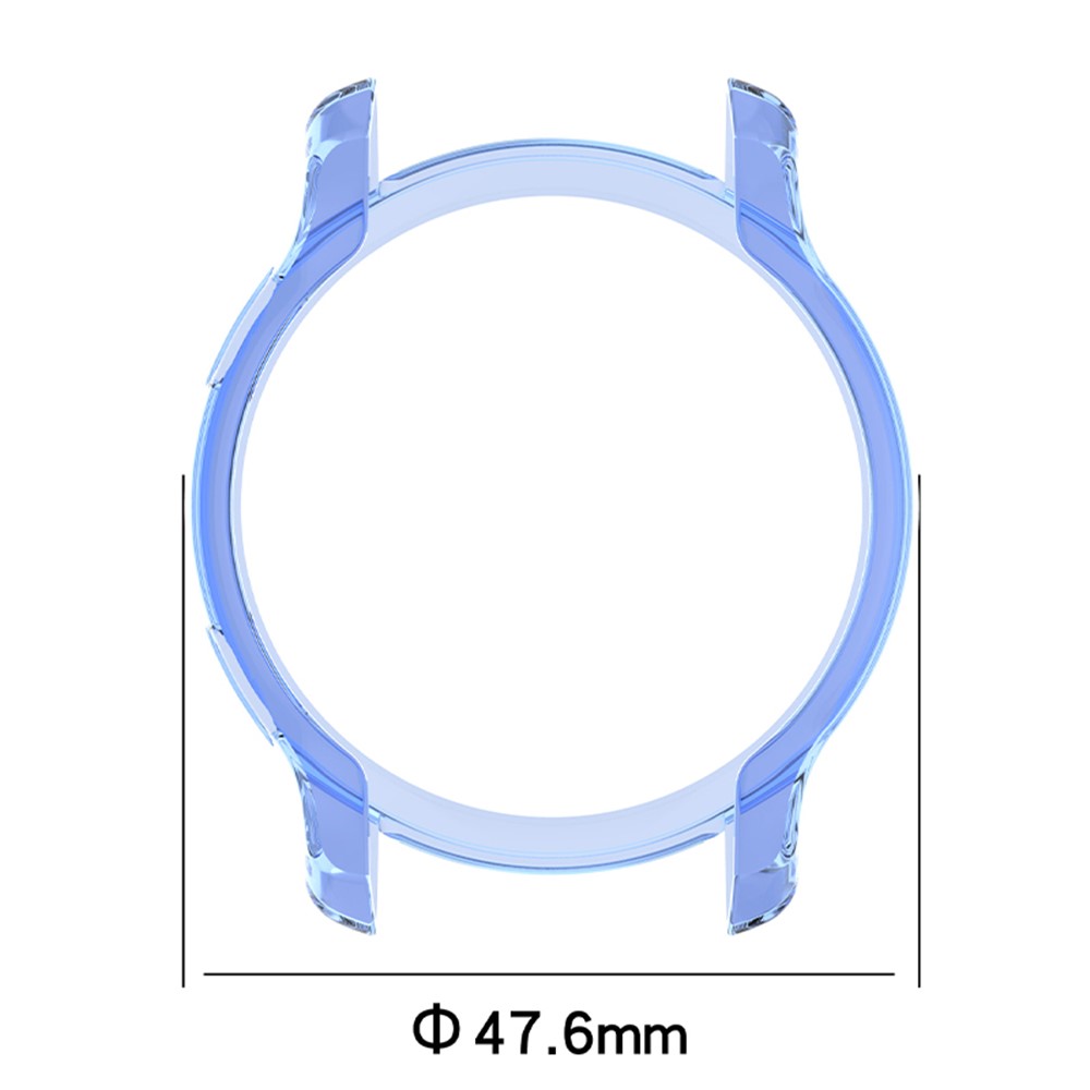 Half Coverage Hollowed Scratch-Free Soft TPU Edge Protective Case Watch for Garmin Venu 2 - Transparent Blue-8