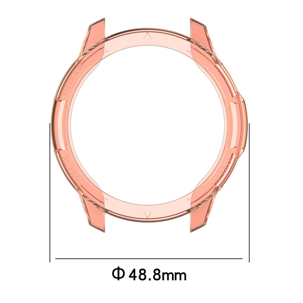 Soft TPU HD Clear Half-pack Hollowed Anti-Fall Cover for Xiaomi Watch Color 2 - Transparent Orange-8