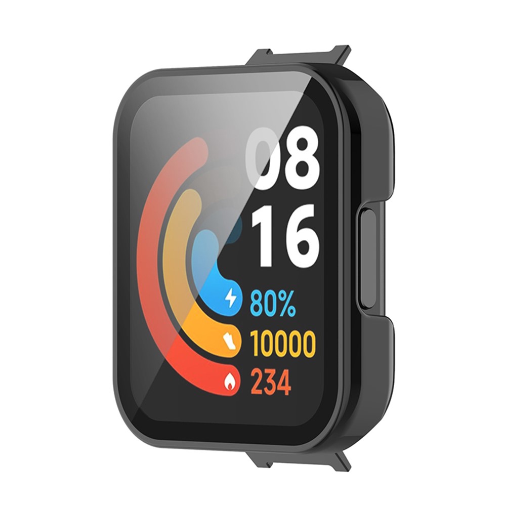 Hard PC HD Clear Full Cover Protective Case with Tempered Glass Screen Protector for Xiaomi Redmi Watch 2 / Watch 2 Lite - Black-4