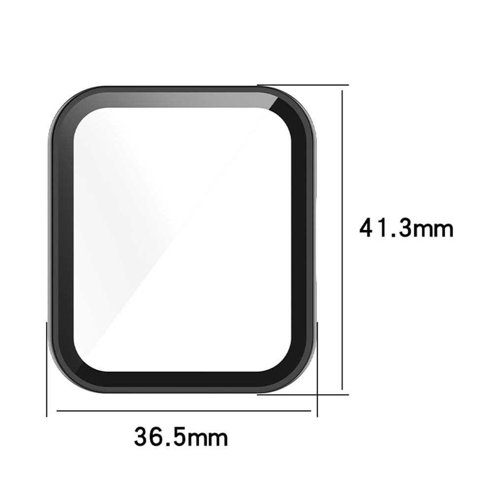Hard PC HD Clear Full Cover Protective Case with Tempered Glass Screen Protector for Xiaomi Redmi Watch 2 / Watch 2 Lite - Black-8