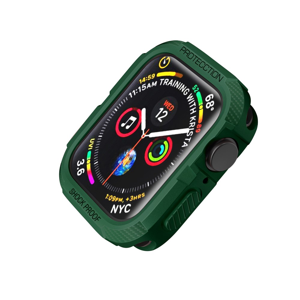 Shockproof Soft TPU Smart Watch Case Cover for Apple Watch Series 7 41mm / Series 6/5/4/SE 40mm - Green-2