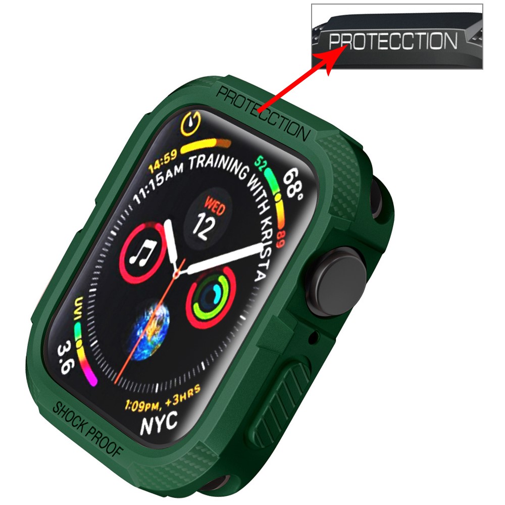 Shockproof Soft TPU Smart Watch Case Cover for Apple Watch Series 7 41mm / Series 6/5/4/SE 40mm - Green-5