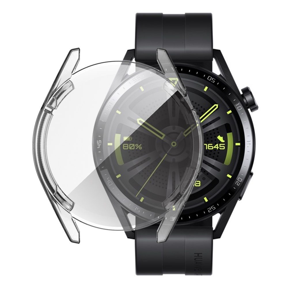 Clear Full Coverage Scratch-resistant TPU Watch Case Protective Cover for Huawei Watch GT 3 42mm - Transparent White-1