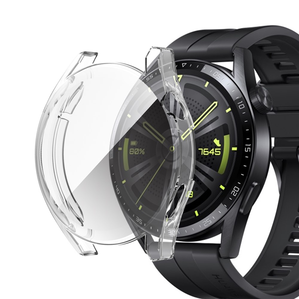 Clear Full Coverage Scratch-resistant TPU Watch Case Protective Cover for Huawei Watch GT 3 42mm - Transparent White-3