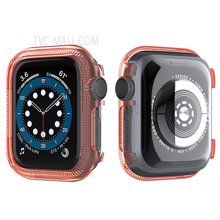Clear Hard PC Smart Watch Protective Case Cover Frame for Apple Watch Series 3/2/1 38mm - Transparent Orange-1