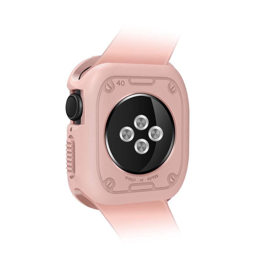 TPU Smart Watch Cover Shock-Absorbed Well-Protected Protector Case for Apple Watch SE/Series 6/5/4 44mm - Pink-5