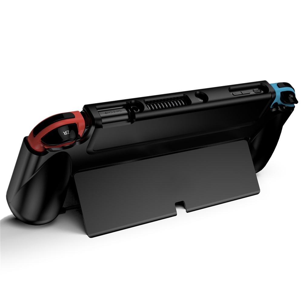 Shockproof Soft TPU Case Protective Sleeve Cover for Nintendo Switch OLED Console - Black-4