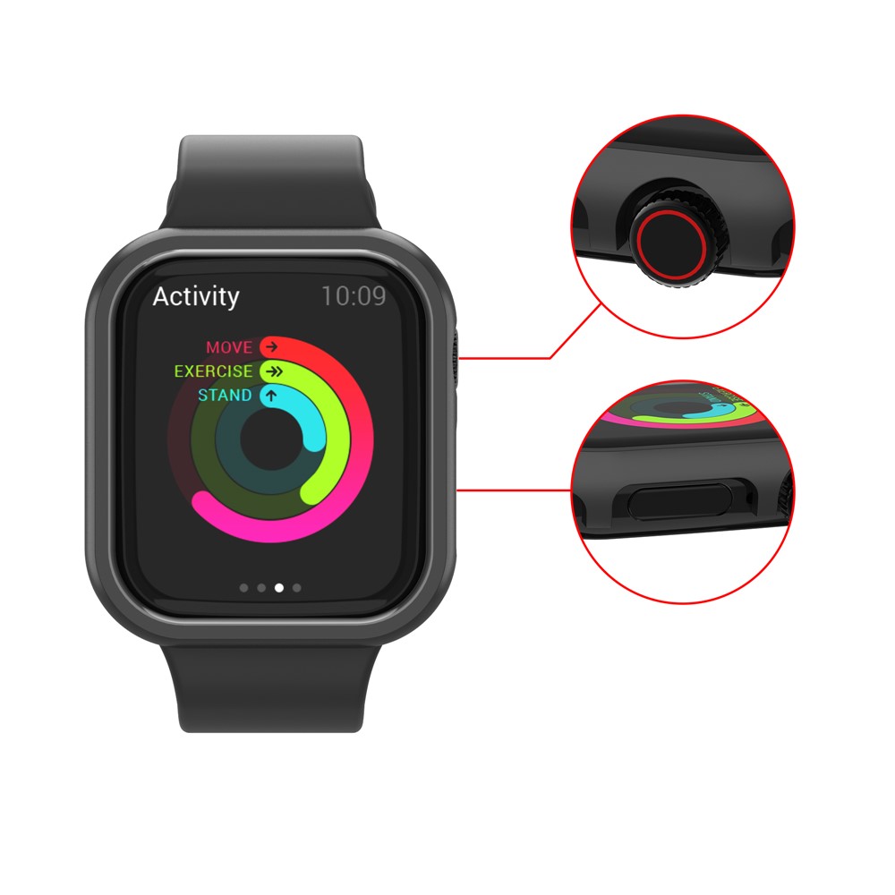 Anti-scratch Aluminium Alloy Watch Case Protective Cover for Apple Watch SE 44mm / Series 6/5/4 44mm - Black-3
