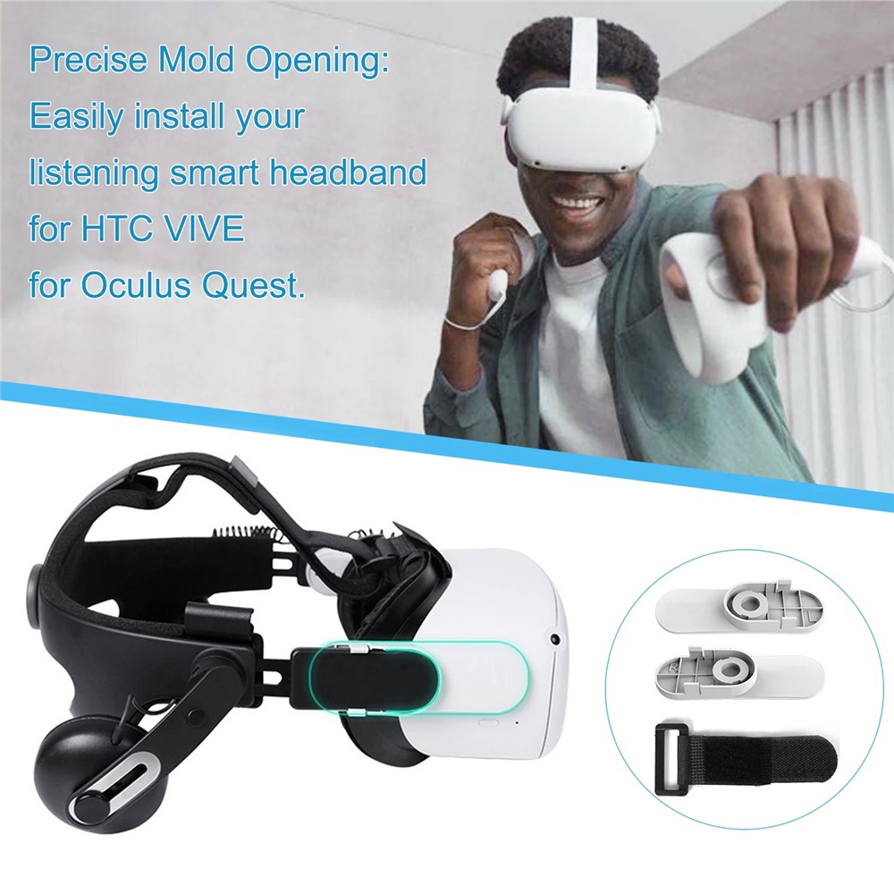 HIFYLUX Q2-AF4 VR Headset Audio Adapter Head Band Connector for HTC VIVE Headband Adapters Strap Kit for Oculus Quest 2-2