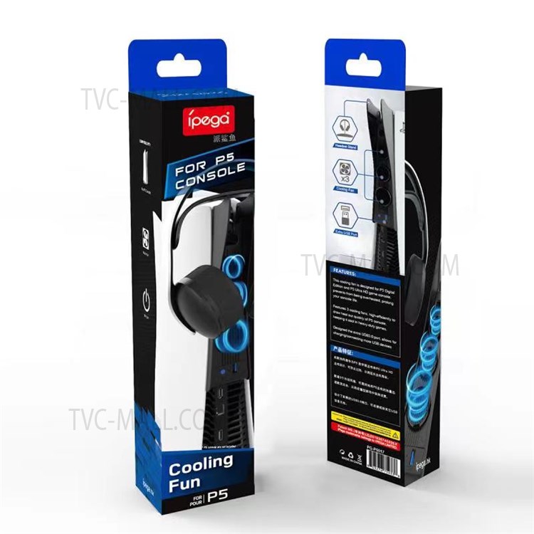 IPEGA PG-P5017 for PS5 Game Console Radiator Multi-function Cooling Fan Headset Hanger-12