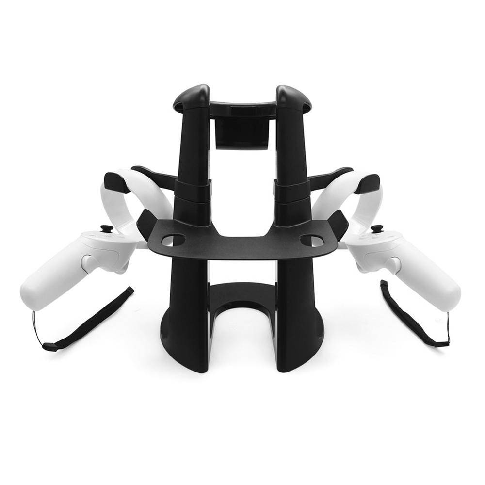 VR Headset Holder Display Stand Game Controller Storage Bracket for Oculus Quest 1/2 / Rift S - Black-3