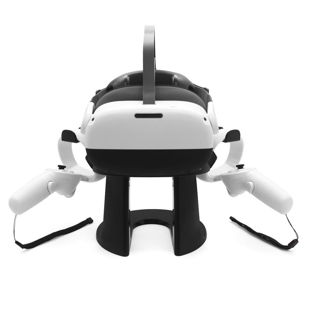 VR Headset Holder Display Stand Game Controller Storage Bracket for Oculus Quest 1/2 / Rift S - Black-4