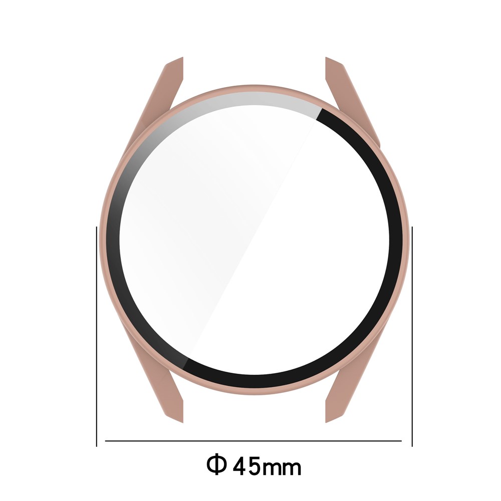 Scratch Resistant Overall Hard PC Cover with HD Tempered Glass Screen Protector for Huawei Watch GT 3 42mm - Blackish Green-8