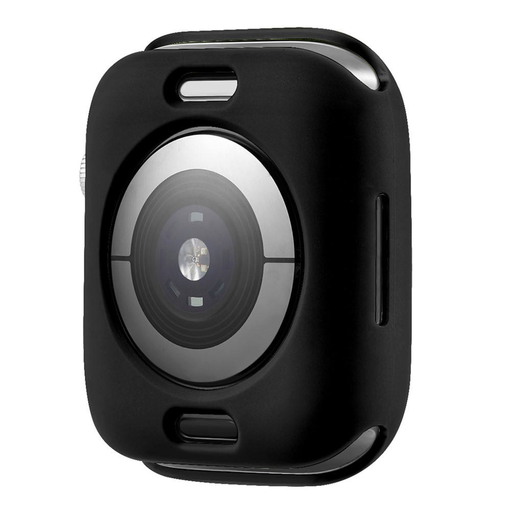Candy Color Button Covered Soft TPU Protective Watch Case for Apple Watch Series 7 41mm - Black/Black-3