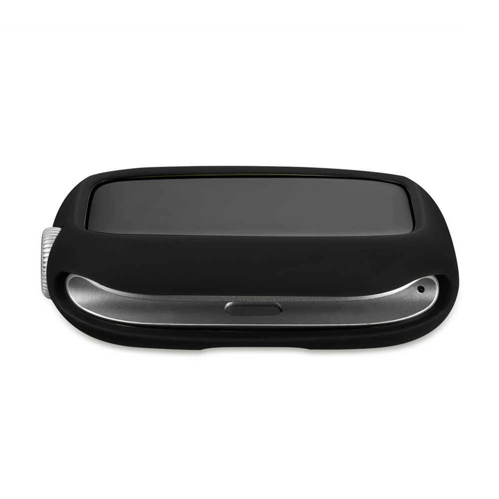 Candy Color Button Covered Soft TPU Protective Watch Case for Apple Watch Series 7 41mm - Black/Black-8