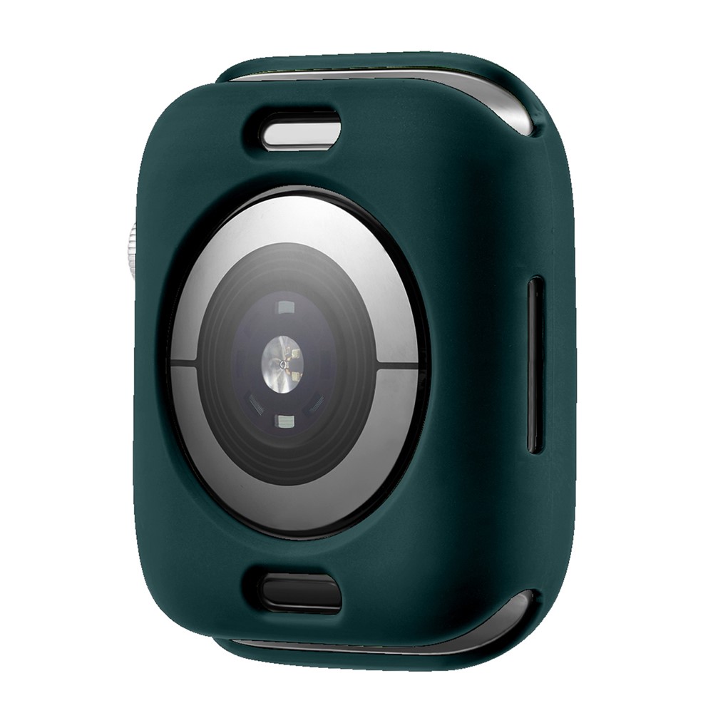 Candy Color Button Covered Soft TPU Protective Watch Case for Apple Watch Series 7 41mm - Blackish Green/Red-3