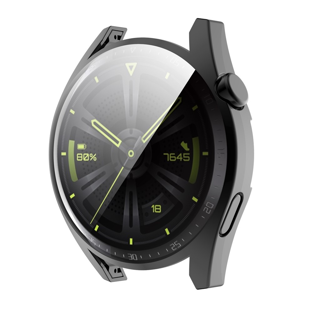 Full Coverage Soft TPU Shockproof Electroplated Watch Protective Case for Huawei Watch GT 3 46mm - Black-3