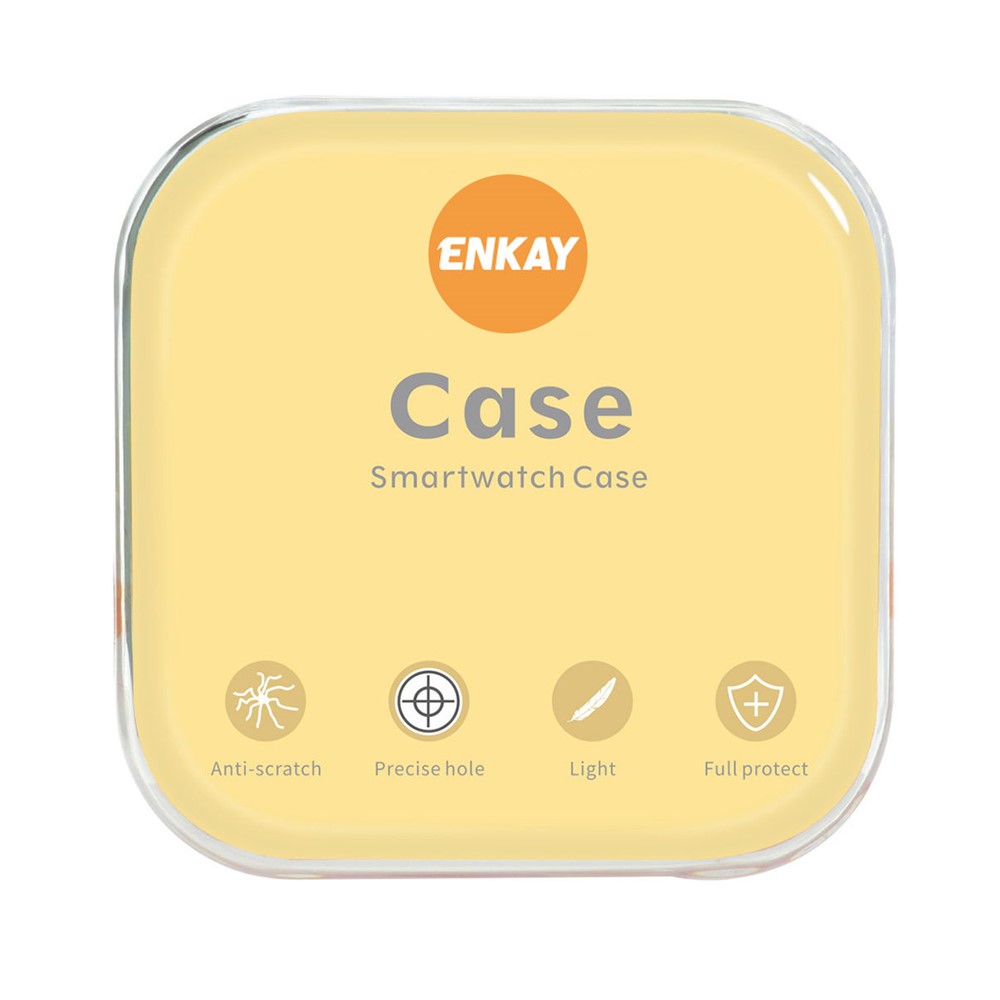ENKAY 9H Tempered Glass Screen Protector Electroplating Hard PC Watch Case Cover for Apple Watch Series 7 45mm - Sapphire-6