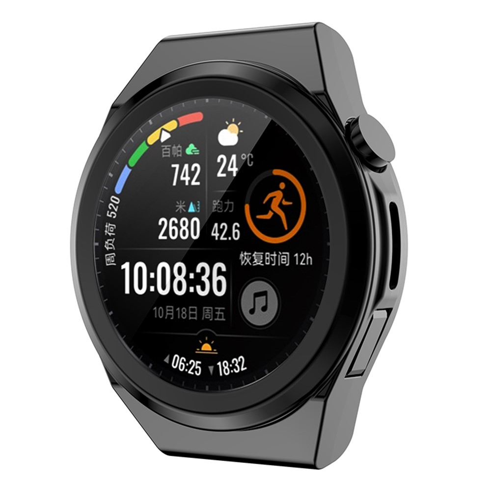 Full Coverage TPU Smart Watch Protective Frame Case for Huawei Watch GT Runner - Black-2