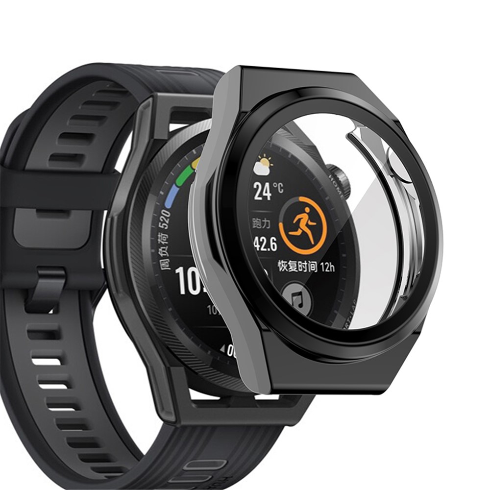 Full Coverage TPU Smart Watch Protective Frame Case for Huawei Watch GT Runner - Black-4