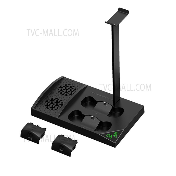 IPEGA PG-XBS013 Multifunction Vertical Charging Station with Cooling Fan for Xbox Series S Dual Game Controller Charging Dock with Headset Stand-2