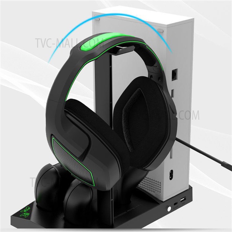 IPEGA PG-XBS013 Multifunction Vertical Charging Station with Cooling Fan for Xbox Series S Dual Game Controller Charging Dock with Headset Stand-6