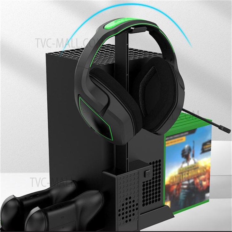 IPEGA PG-XBX013 Multi-function Game Console Charging Station for Xbox Series X Dual Game Controller Charging Dock with Headset Stand/Game Disc Rack-5