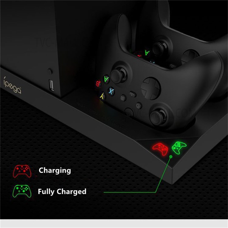 IPEGA PG-XBX013 Multi-function Game Console Charging Station for Xbox Series X Dual Game Controller Charging Dock with Headset Stand/Game Disc Rack-7
