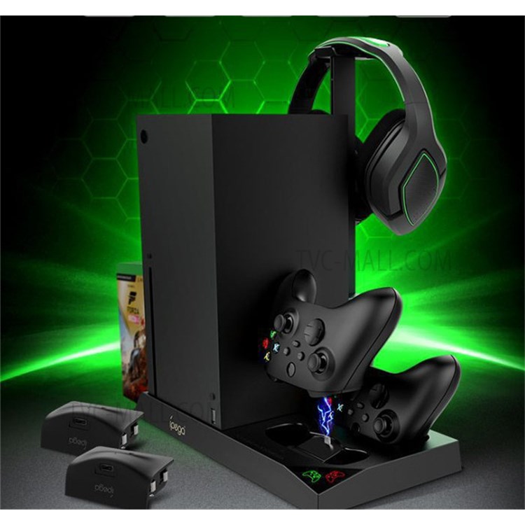 IPEGA PG-XBX013 Multi-function Game Console Charging Station for Xbox Series X Dual Game Controller Charging Dock with Headset Stand/Game Disc Rack-8