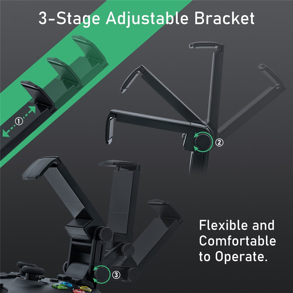 IPEGA PG-XBS005 Soporte de Clip de Titular de Teléfono Ajustable Para la Serie Xbox S/Series X/Xbox One/Elite 2 Game Controller