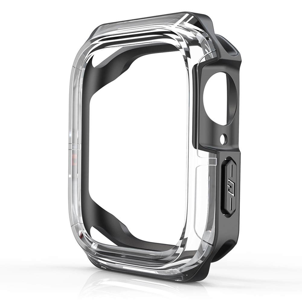 For Apple Watch SE/Series 6/5/4 40mm TPU+PC Clear Dual-color Well-protected Smart Watch Case Cover - Transparent/Black-3