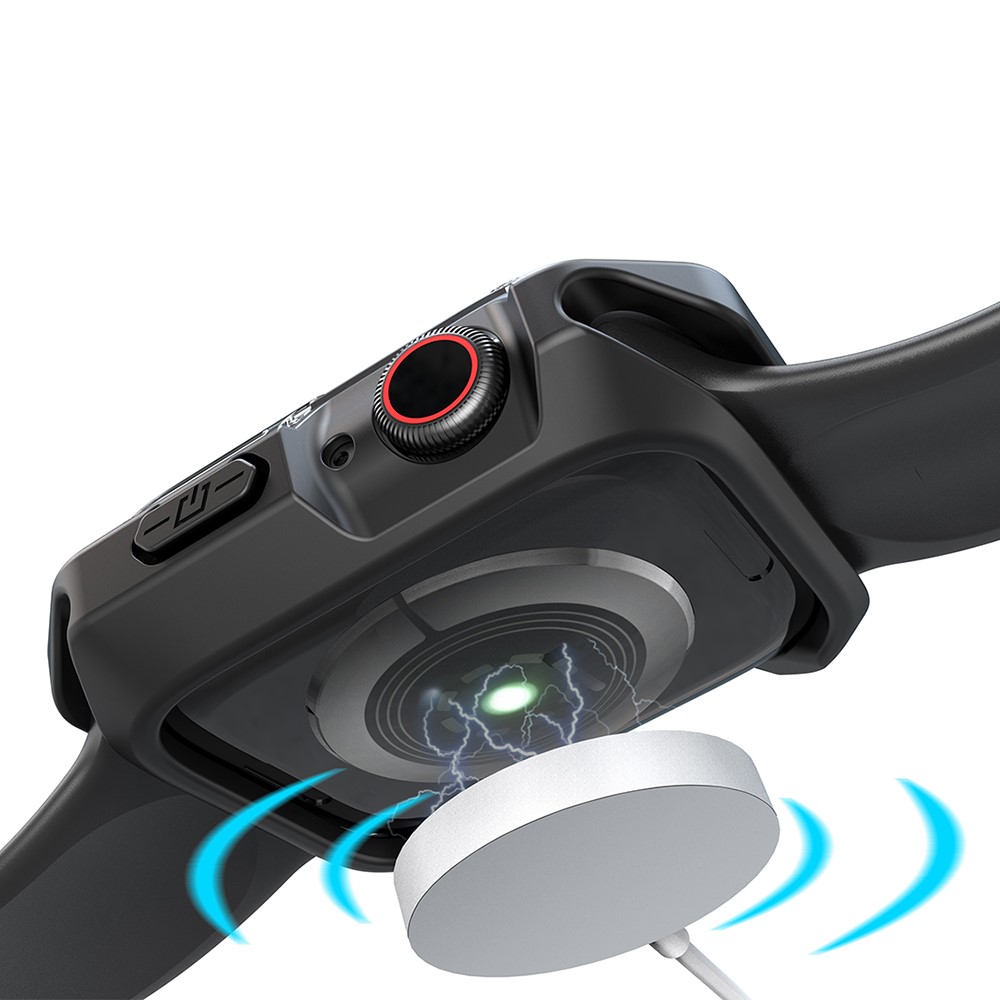 For Apple Watch SE/Series 6/5/4 40mm TPU+PC Clear Dual-color Well-protected Smart Watch Case Cover - Transparent/Black-6