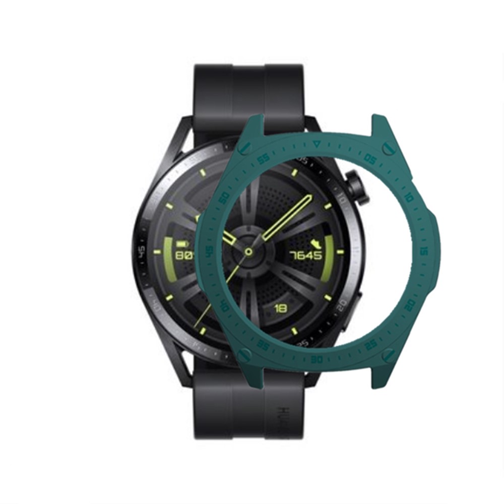 For Huawei Watch GT 3 46mm Quick Release Watch Case Sports Watch Case Protector with Dial Plate - Blackish Green-2