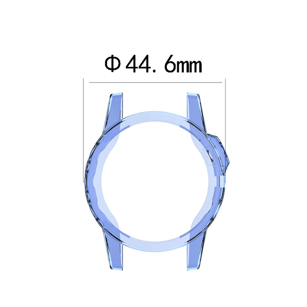 For Garmin Fenix 5S/5S Plus Transparent Watch Case Full Coverage Flexible TPU Protective Cover - Transparent Blue-7