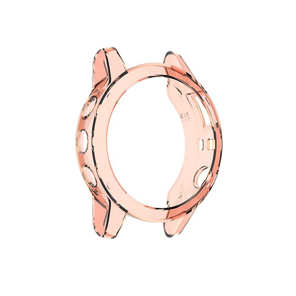 Transparent Watch Case for Garmin Fenix 5/5 Plus Full Coverage Soft TPU Protective Cover - Transparent Pink-4