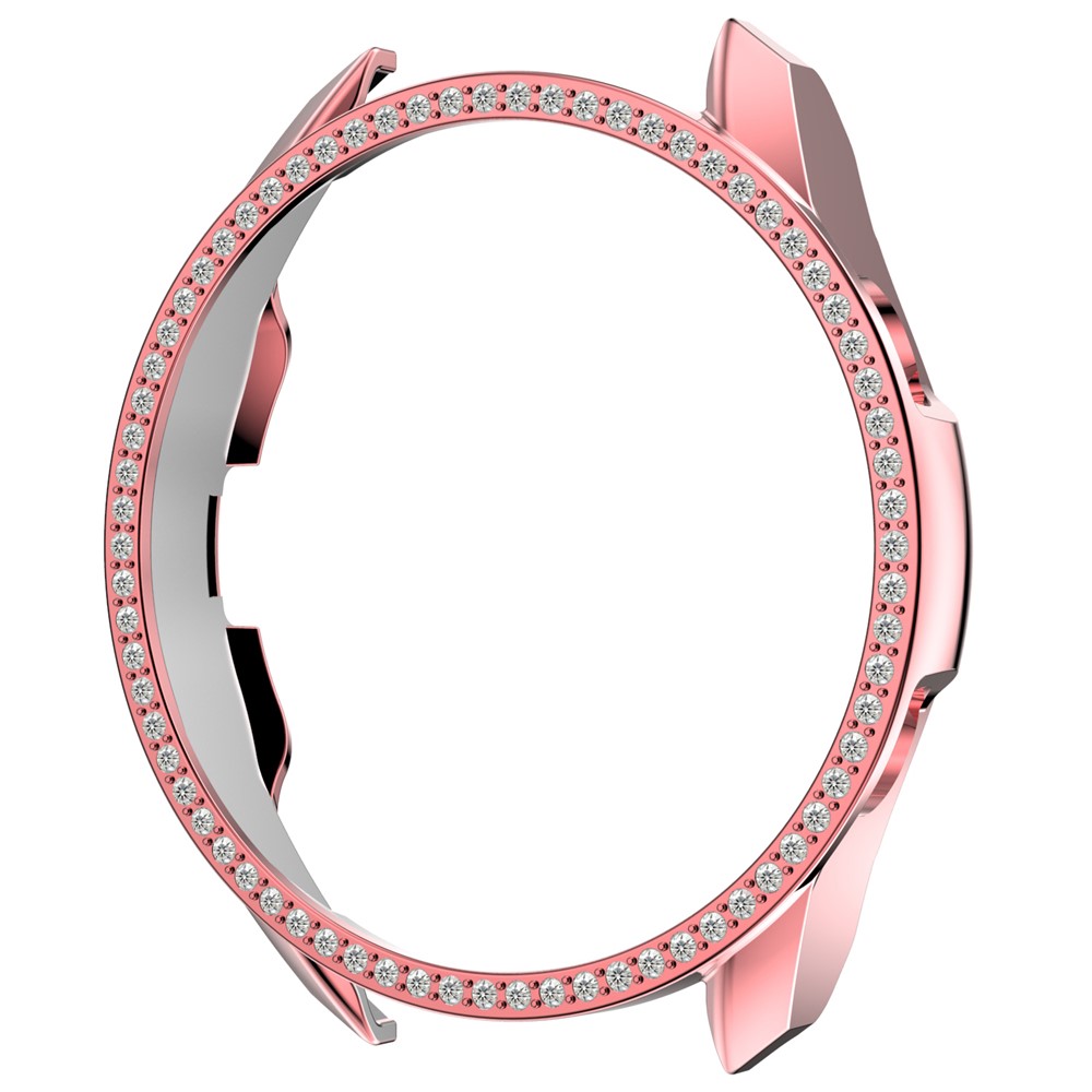 For Samsung Galaxy Watch3 45mm Watch Case Hard PC Rhinestone Glitter Cover Frame Protective Cover - Pink-6