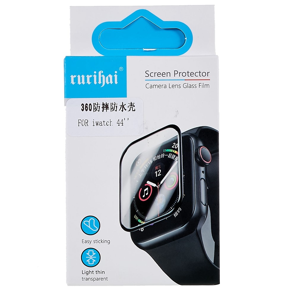 RURIHAI For Apple Watch Series 7 41mm Anti-drop Hard PC Cover Watch Case with Tempered Glass Screen Protector-7
