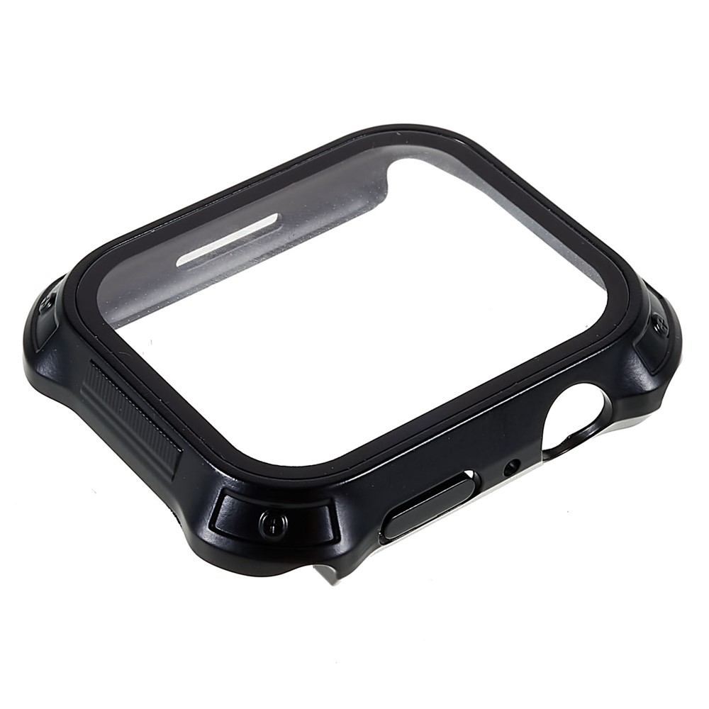 RURIHAI For Apple Watch Series 7 45mm Hard PC Watch Case Tempered Glass Screen Protector Full Coverage Shell-4